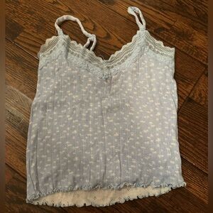 Bluenotes Blue Floral Tank